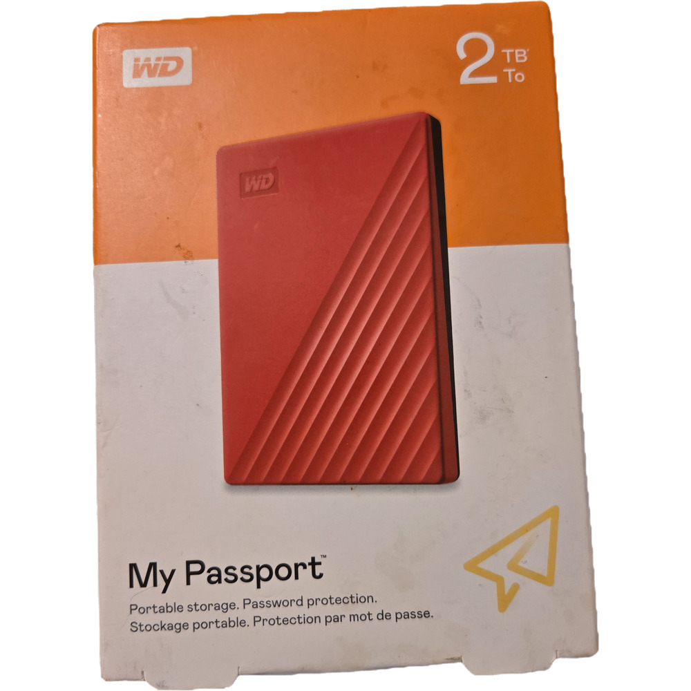 WD 2TB My Passport Red Portable External Hard Drive USB 3.0 WDBYVG0020BRD New